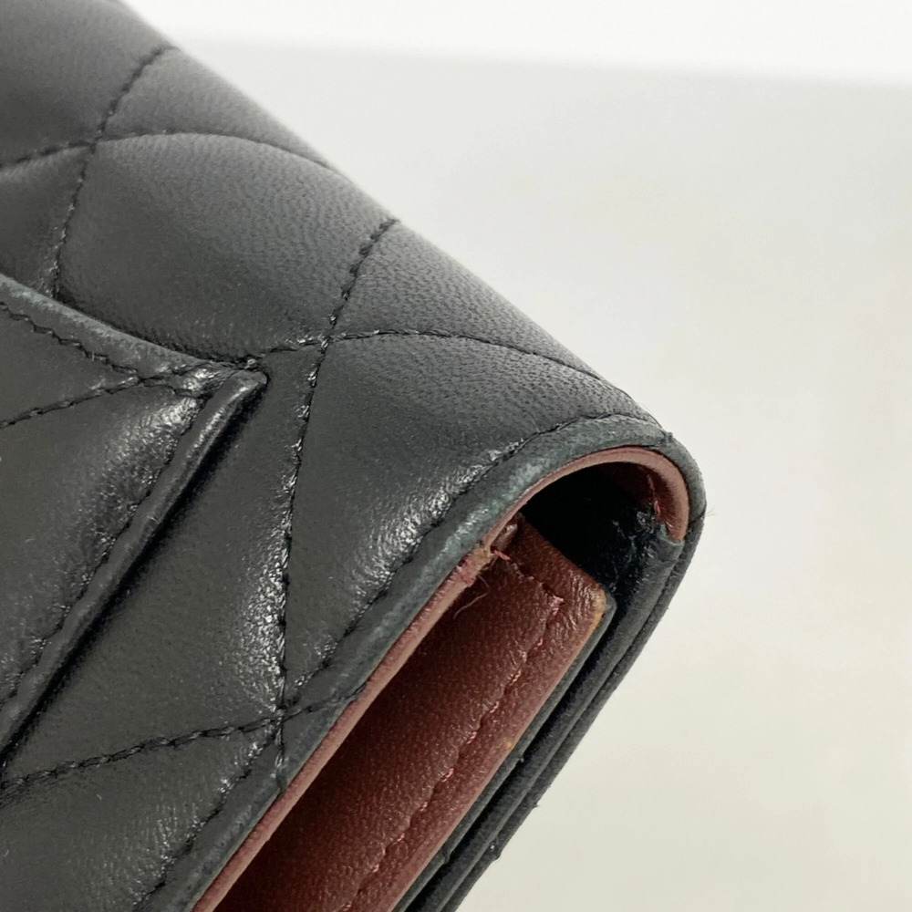 CHANEL Black Lambskin Leather Wallet - Picture 6 of 9